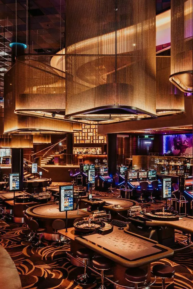 Bamboo Blackjack tables surrounded by live bamboo plants